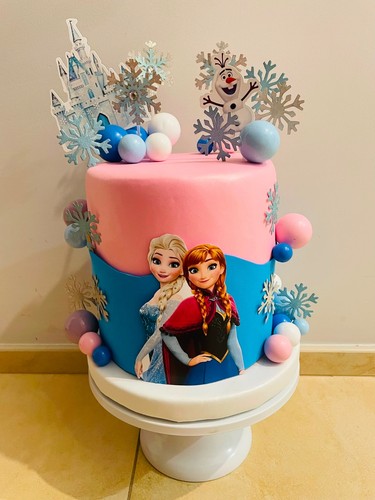 Torta scenografica frozen - torta,