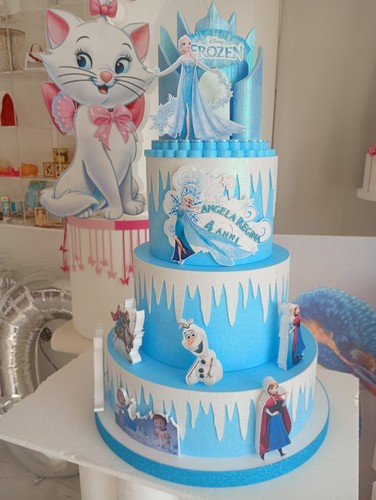 Torta scenografica frozen - torta,
