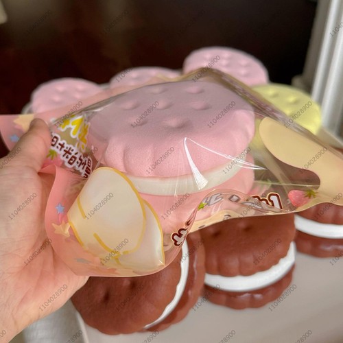 Big cookie biscuit squishy toy - big,