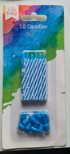 Candele blu confezione 12 - confezione,