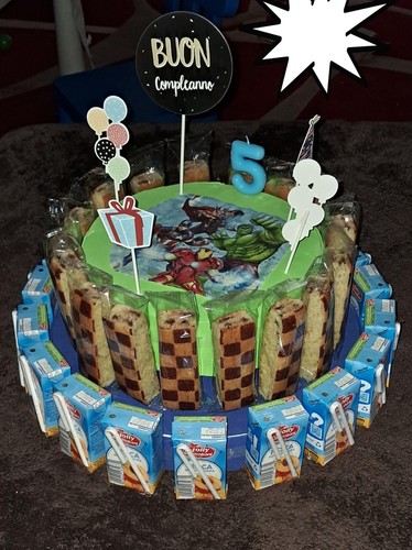 Torta merendine spiderman - torta,