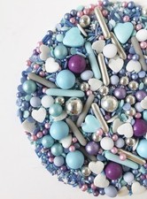 Torta Sprinkles Blu Argento