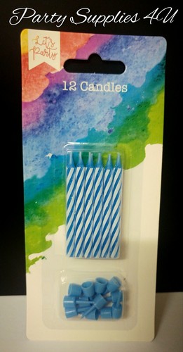Candele blu confezione 12 - candele,