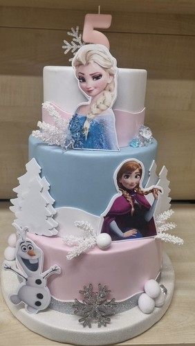 Torta scenografica frozen - torta, elsa